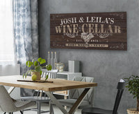 Personalized - Wine Cellar - Canvas