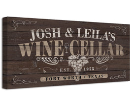 Personalized - Wine Cellar - Canvas