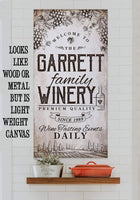 Personalized - Winery Family - Canvas