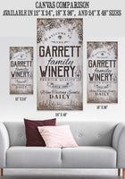 Personalized - Winery Family - Canvas