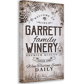 Personalized - Winery Family - Canvas