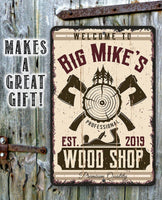 Personalized - Wood Shop Design - Metal Sign