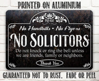 Please No Solicitors Thank You - Metal Sign