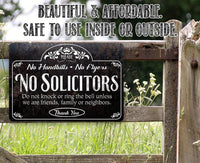 Please No Solicitors Thank You - Metal Sign