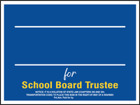 political signs (2)-School Board