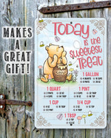 Pooh - Today is The Sweetest Treat - Metal Sign