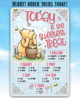 Pooh - Today is The Sweetest Treat - Metal Sign