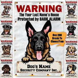 Personalized - Property Protected by Dogs - Metal Sign