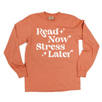 Read Now Stress Later - Long Sleeve Comfort Colors Tee