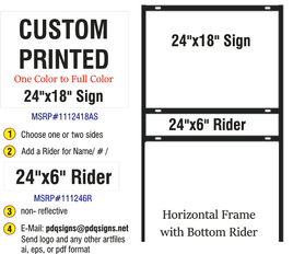 Real Estate Sign with Slide-In H-Frame