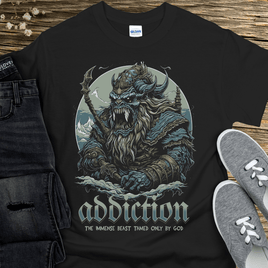 Recovery T-Shirt | Inspiring Sobriety |  Addiction, The Immense Beast Tamed Only By God