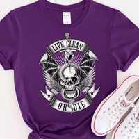 Recovery T-Shirt | Inspiring Sobriety |  Live Clean or Die