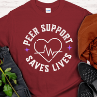 Recovery T-Shirt | Inspiring Sobriety |  Peer Support Saves Lives