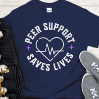 Recovery T-Shirt | Inspiring Sobriety |  Peer Support Saves Lives