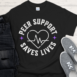 Recovery T-Shirt | Inspiring Sobriety |  Peer Support Saves Lives