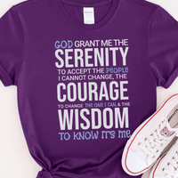Recovery T-Shirt | Inspiring Sobriety |  Serenity Prayer w/ a Twist