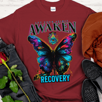 Recovery T-Shirt | Inspiring Sobriety |  Spirit Awaken Butterfly