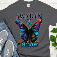 Recovery T-Shirt | Inspiring Sobriety |  Spirit Awaken Butterfly