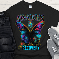 Recovery T-Shirt | Inspiring Sobriety |  Spirit Awaken Butterfly