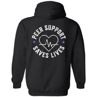 Recovery Zip Hoodie  | Inspiring Sobriety | Peer Support Saves Lives