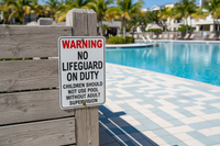 Warning No Lifeguard On Duty Children Should Not Use Pool Without Adult Supervision