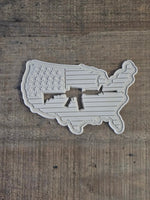 USA Gun Cutout PVC Patches