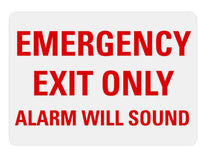 Lavex 10" x 7" Non-Reflective Plastic "Emergency Exit Only / Alarm Will Sound" Safety Sign