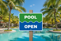 Pool Open Sign 18"x24"
