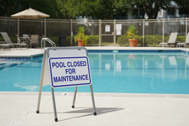 Pool Closed For Maintenance Sign - 18" x 12"