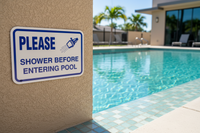 Shower Before Entering Pool Sign - 18" x 12"