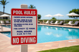 Pool Rules Sign - 24" x 36"
