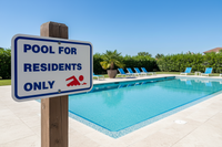 Pool For Residents Only Sign - 18" x 12"