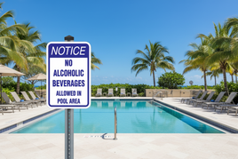 No Alcoholic Beverages Sign - 12" x 18"
