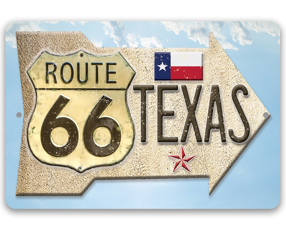 Route 66 Texas - Metal Sign| PDQ Signs LLC