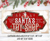 Santa's Toy Shop - Canvas