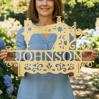 Sewing Sign - Custom Metal Sign, Christmas Gift - Quilting Room Decor