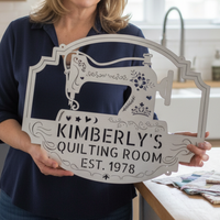 Custom Sewing & Quilting Room Metal Sign - Wall Decor