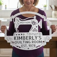 Custom Sewing & Quilting Room Metal Sign - Wall Decor