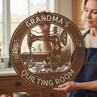 Sewing Sign - Personalized Metal Sign for Quilting Room Decor