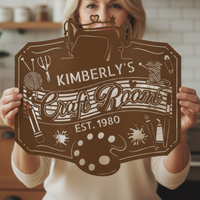 Craft Room Custom Metal Sign – Tailored for Sewing, Quilting, or Crochet