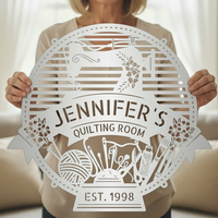 Custom Metal Sign for Sewing Room – Perfect for Crochet Lovers