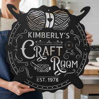 Crochet & Craft Room Custom Metal Sign – Sewing Room Decor