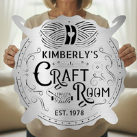 Crochet & Craft Room Custom Metal Sign – Sewing Room Decor
