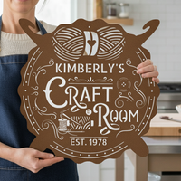 Crochet & Craft Room Custom Metal Sign – Sewing Room Decor