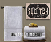 Shitter - Wooden Style - Metal Sign