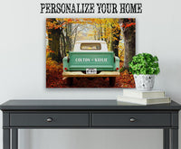 Personalized - "Side By Side" Pickup Truck - Canvas