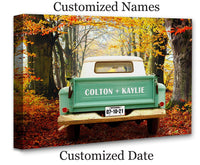 Personalized - "Side By Side" Pickup Truck - Canvas