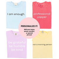 Simple Lowercase - Semi-Custom - Comfort Colors Tee