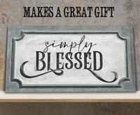 Simply Blessed - Canvas