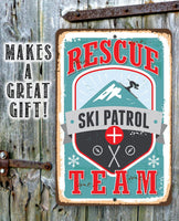 Ski Patrol Rescue Team - Metal Sign